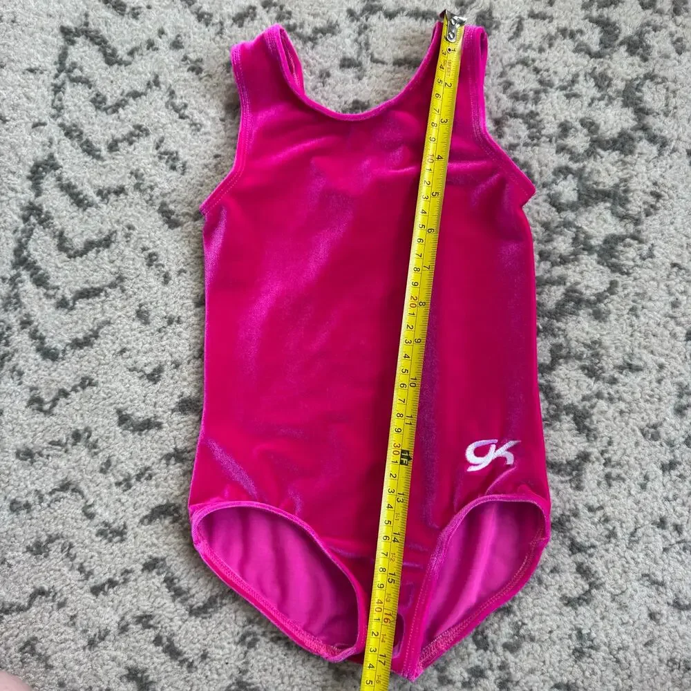 GK Elite Pink Velvet Gymnastics Leotard YXS